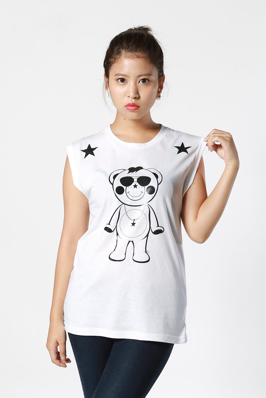 Outlined Chappy No Sleeve T-shirt